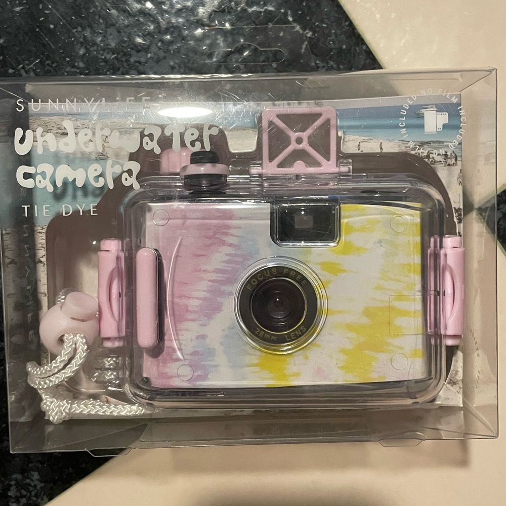 Sunnylife Tie Dye Underwater Camera - Pink and Yellow